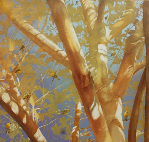 Ten Birds (sold)
30 x 31.5 
oil on aluminum